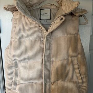 Bagatelle Women's Beige Corduroy Puffer Vest